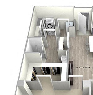 1 Bed 1 Bath TruaH Floor Plan 1 Bed 1 Bath TruaH Floor Plan at 735 Truman, Hyde Park, Massachusetts